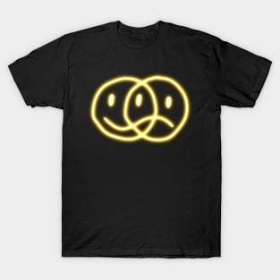 Happy Sad Neon Sign T-Shirt